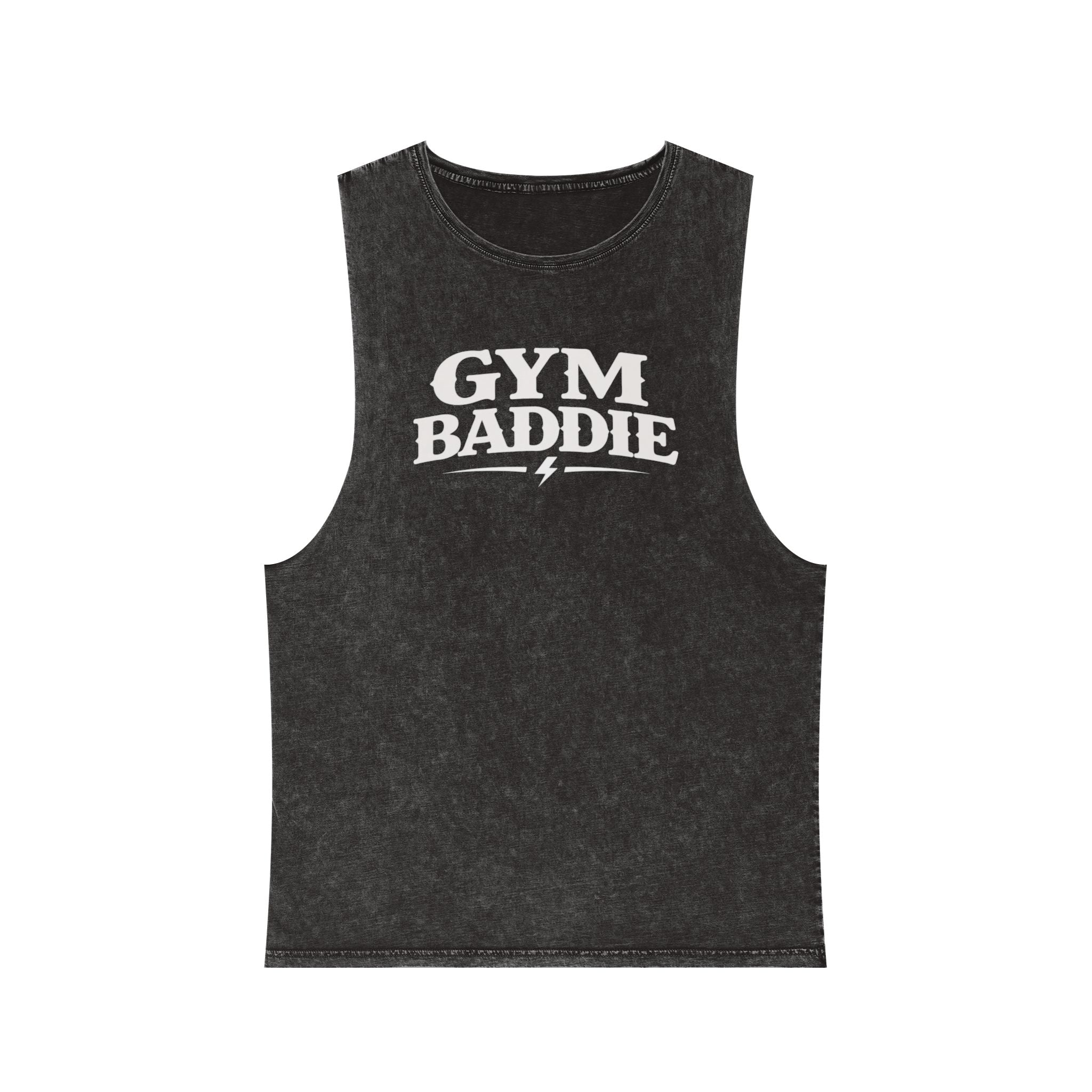 Gym Baddie Stonewash Tank Top — Vintage Workout Muscle Tank