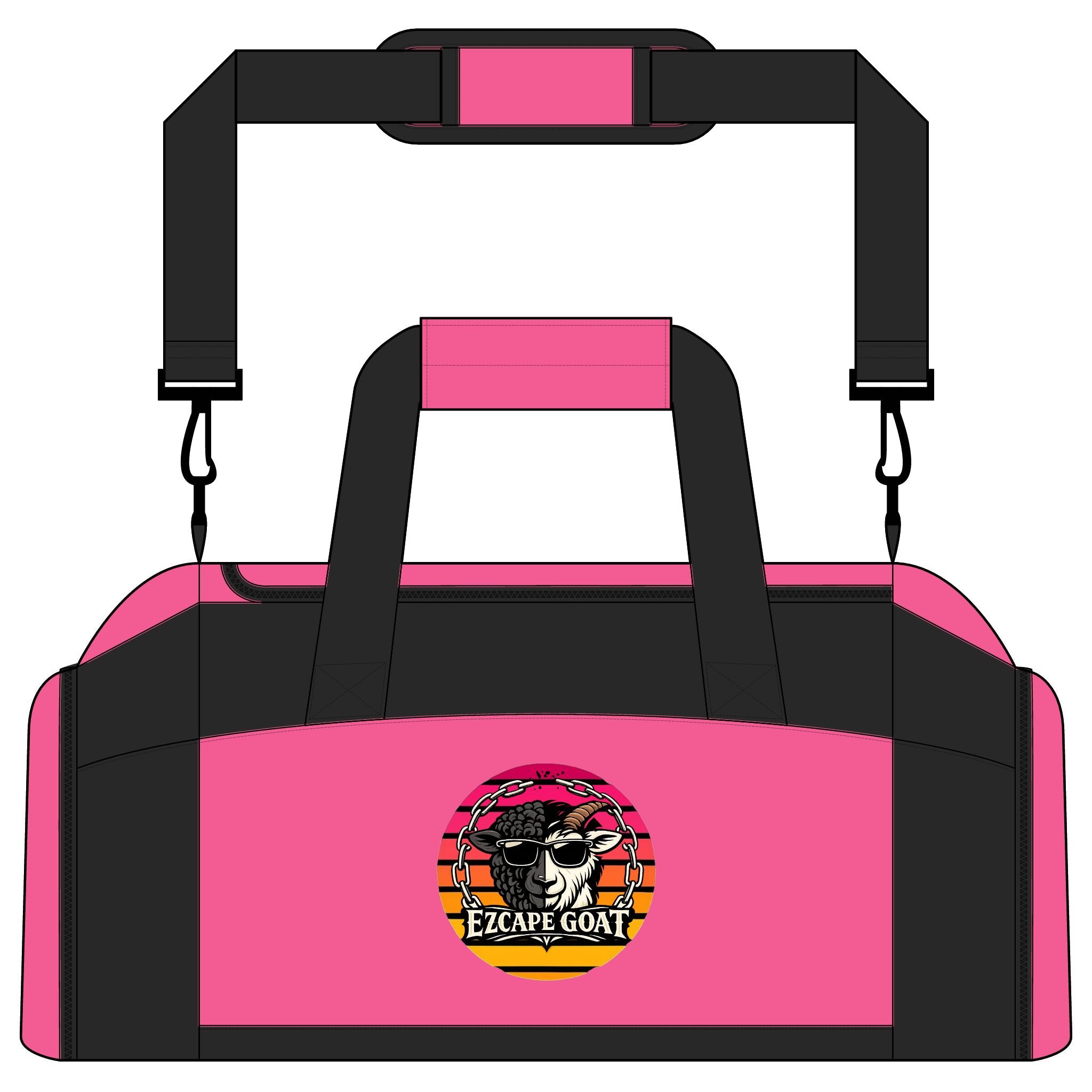 Escape Goat Retro Skull Gym Bag — Weekend Duffle for Fitness & Travel