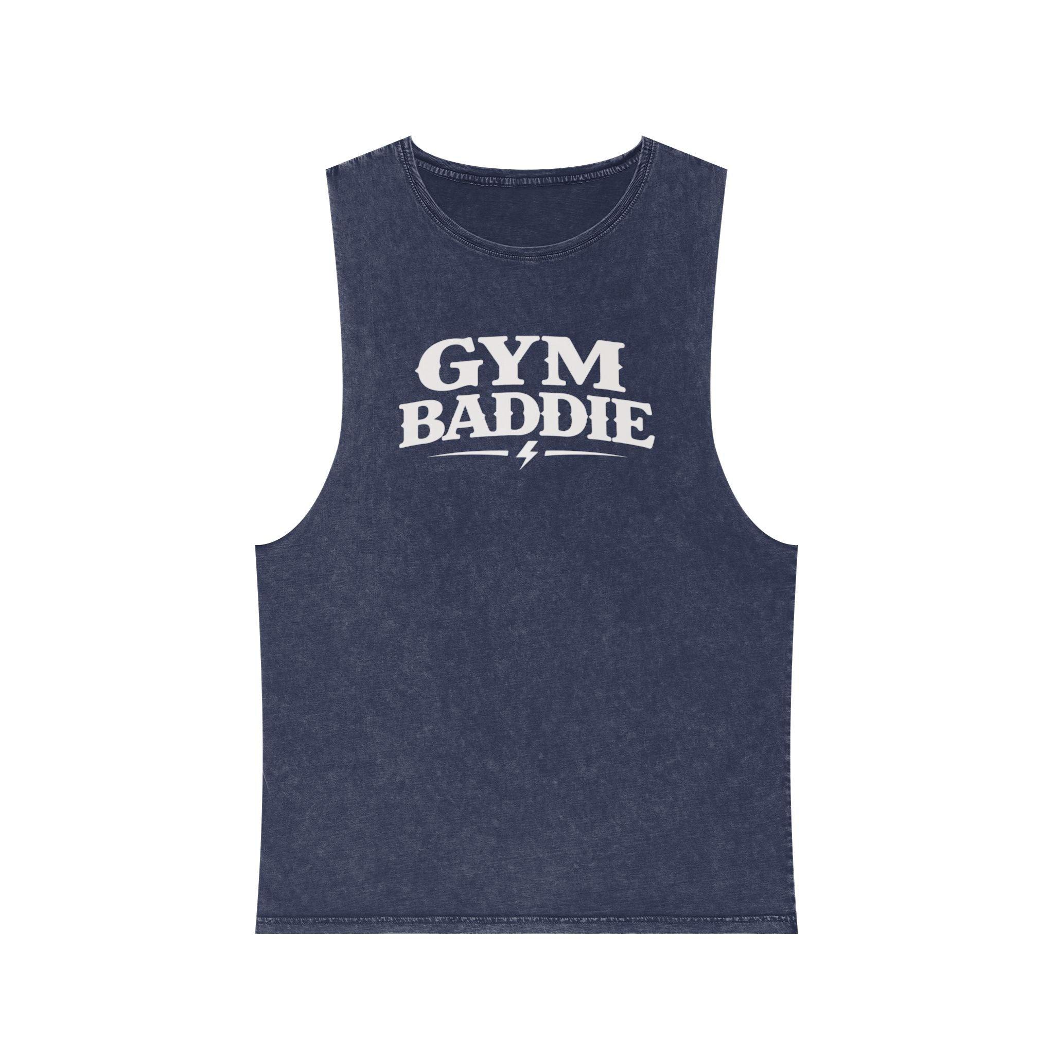 Gym Baddie Stonewash Tank Top — Vintage Workout Muscle Tank