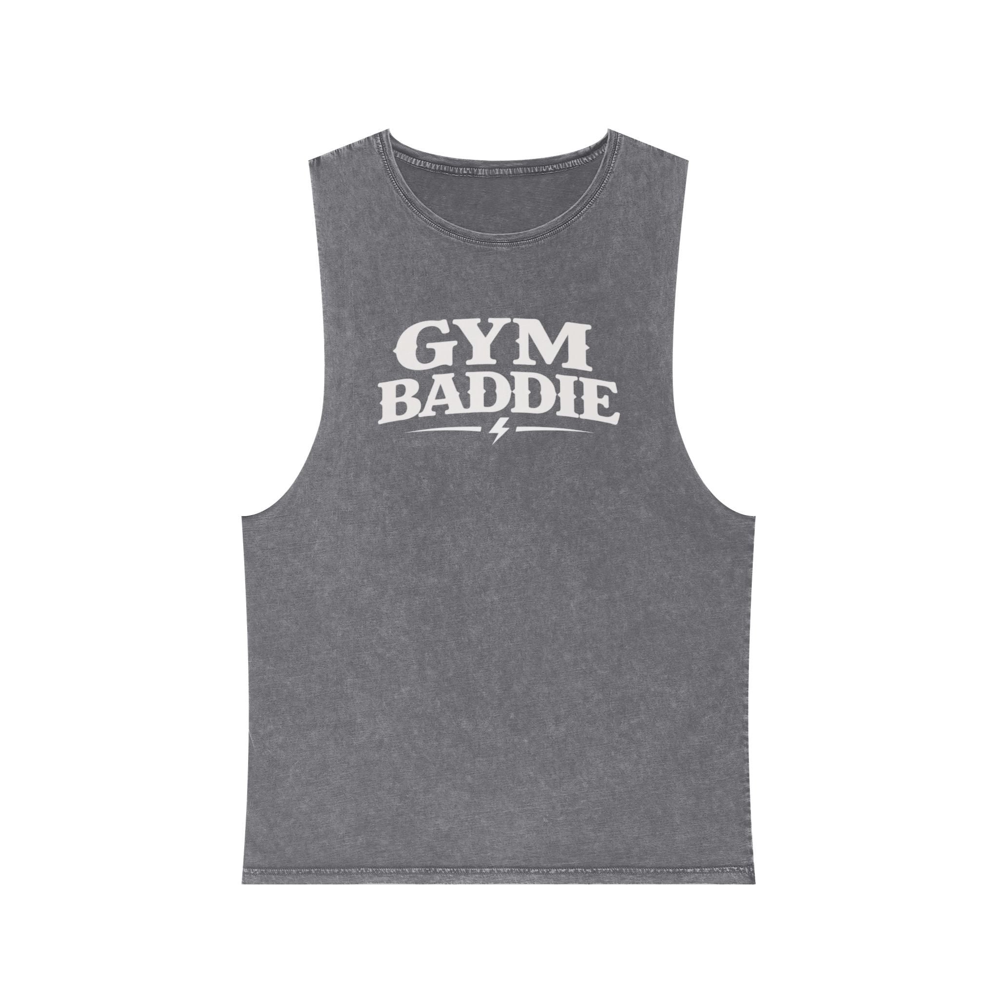 Gym Baddie Stonewash Tank Top — Vintage Workout Muscle Tank
