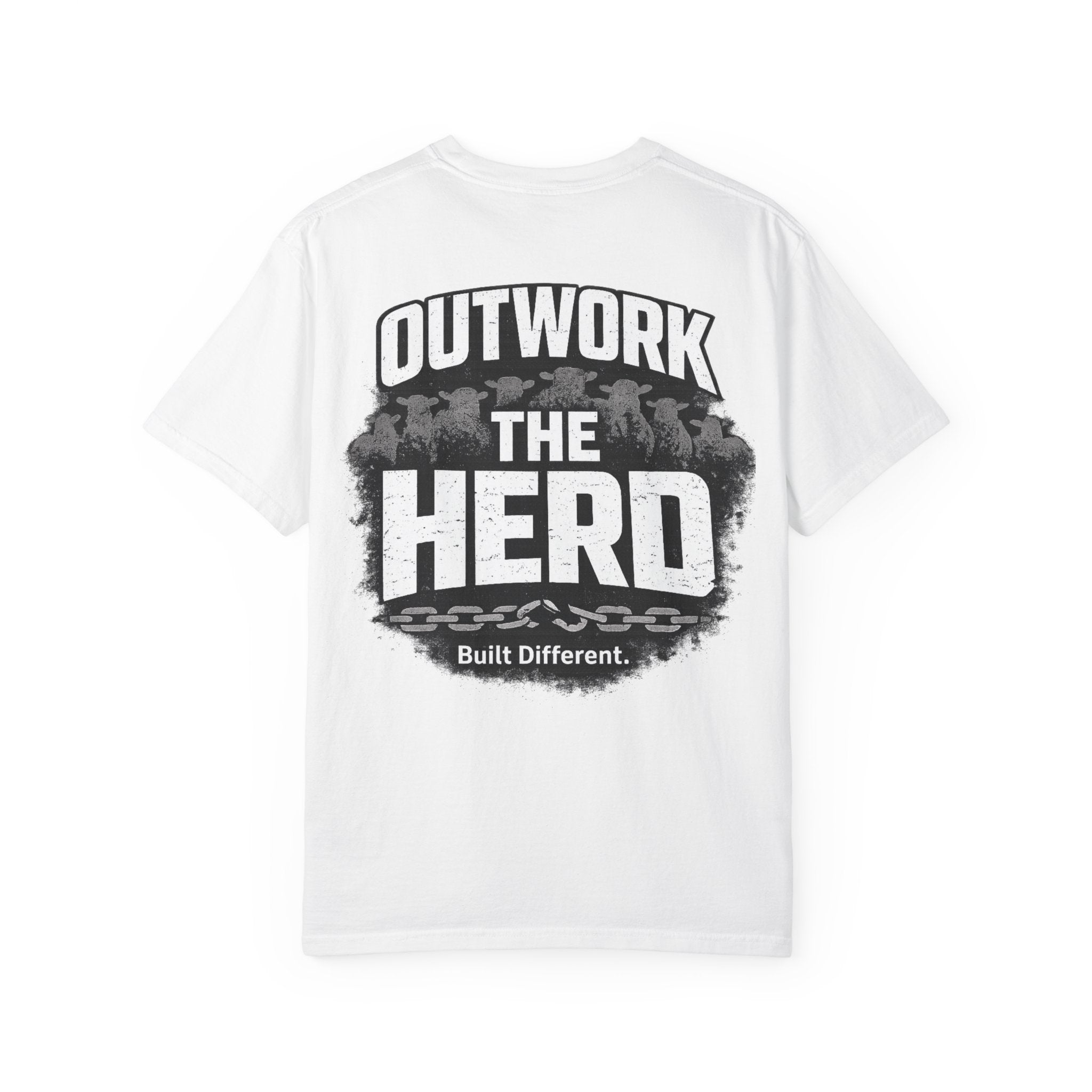 Outwork The Herd Araiza Graphic Tee — “Built Different” Motivational Workout Shirt