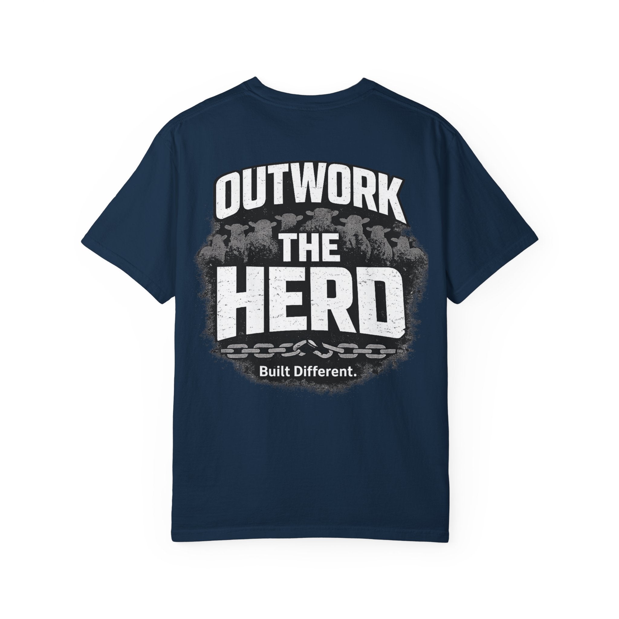 Outwork The Herd Araiza Graphic Tee — “Built Different” Motivational Workout Shirt